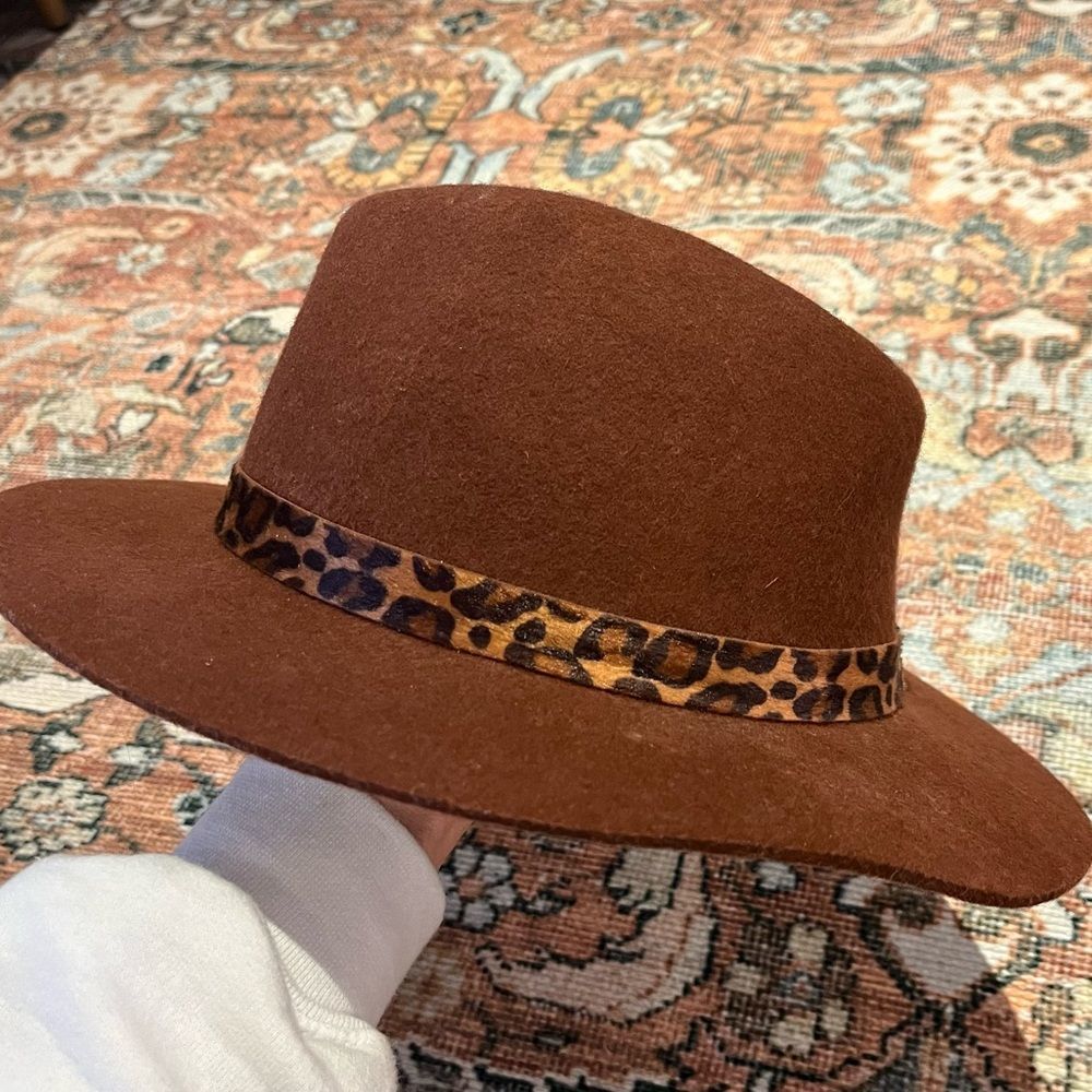 COPY - Brown Leopard Wool Felt Hat A New Day